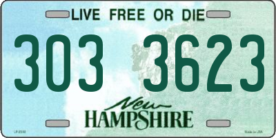 NH license plate 3033623