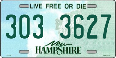 NH license plate 3033627