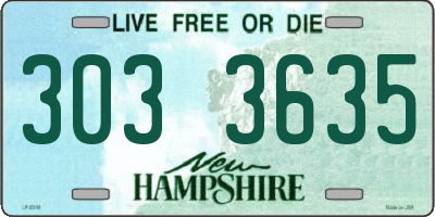 NH license plate 3033635