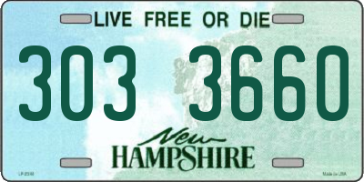NH license plate 3033660