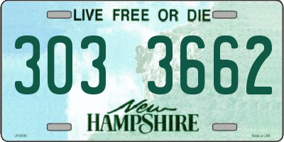 NH license plate 3033662