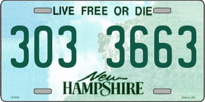 NH license plate 3033663