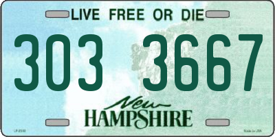 NH license plate 3033667