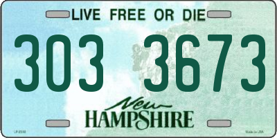 NH license plate 3033673