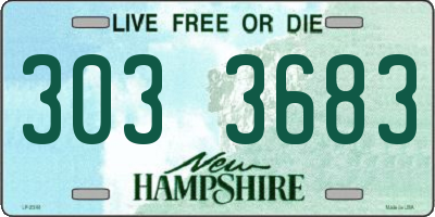 NH license plate 3033683