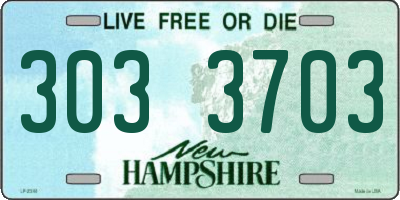 NH license plate 3033703