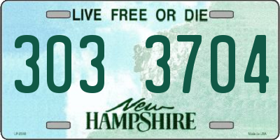 NH license plate 3033704
