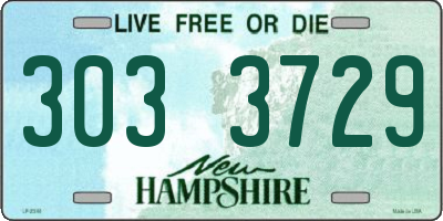 NH license plate 3033729