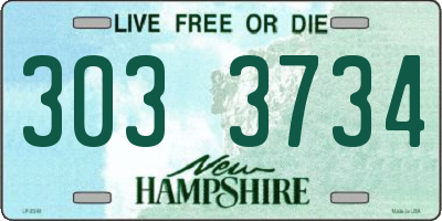 NH license plate 3033734
