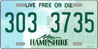 NH license plate 3033735
