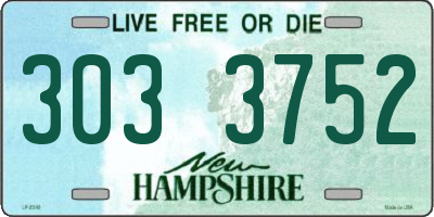 NH license plate 3033752