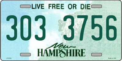 NH license plate 3033756