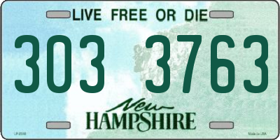 NH license plate 3033763