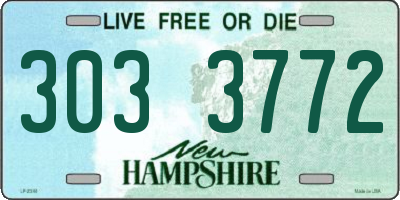 NH license plate 3033772