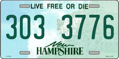 NH license plate 3033776