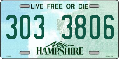 NH license plate 3033806