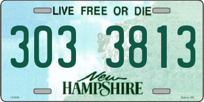 NH license plate 3033813