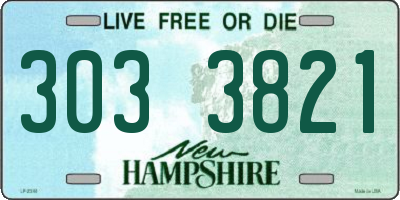 NH license plate 3033821