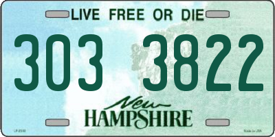 NH license plate 3033822