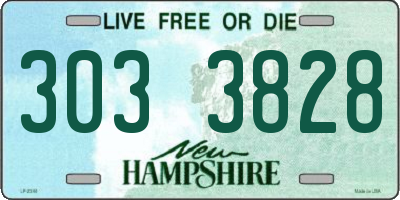 NH license plate 3033828