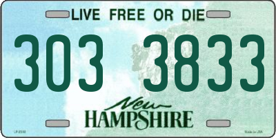 NH license plate 3033833