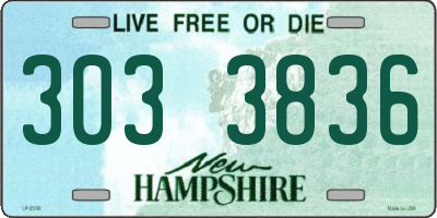 NH license plate 3033836