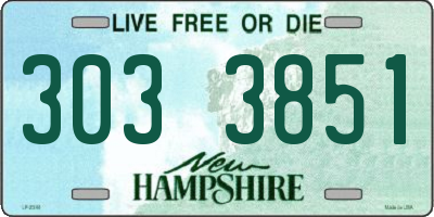 NH license plate 3033851