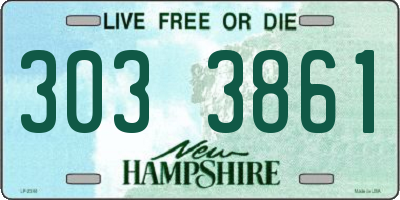 NH license plate 3033861