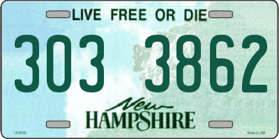 NH license plate 3033862