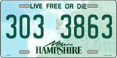 NH license plate 3033863