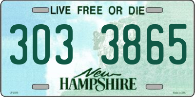 NH license plate 3033865