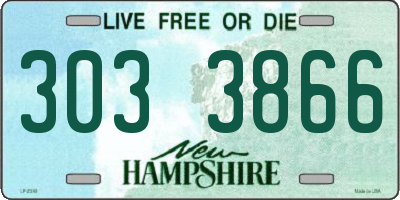 NH license plate 3033866