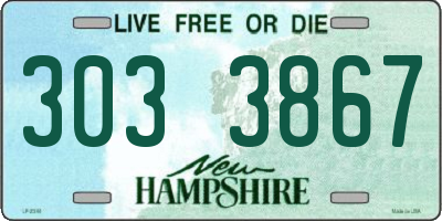 NH license plate 3033867