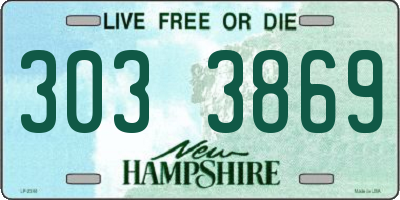 NH license plate 3033869