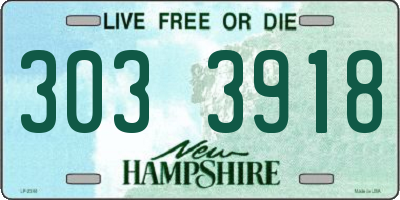 NH license plate 3033918