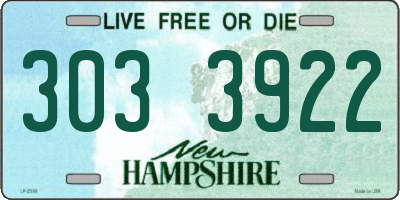 NH license plate 3033922