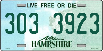 NH license plate 3033923