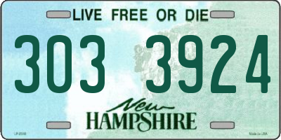 NH license plate 3033924