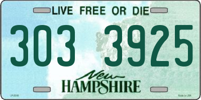 NH license plate 3033925