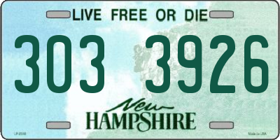 NH license plate 3033926