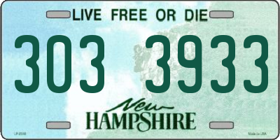 NH license plate 3033933