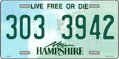 NH license plate 3033942