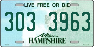 NH license plate 3033963