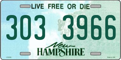 NH license plate 3033966
