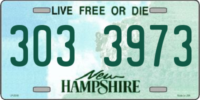 NH license plate 3033973
