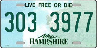 NH license plate 3033977