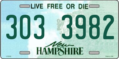 NH license plate 3033982