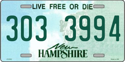 NH license plate 3033994