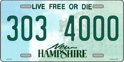 NH license plate 3034000