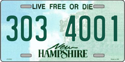 NH license plate 3034001